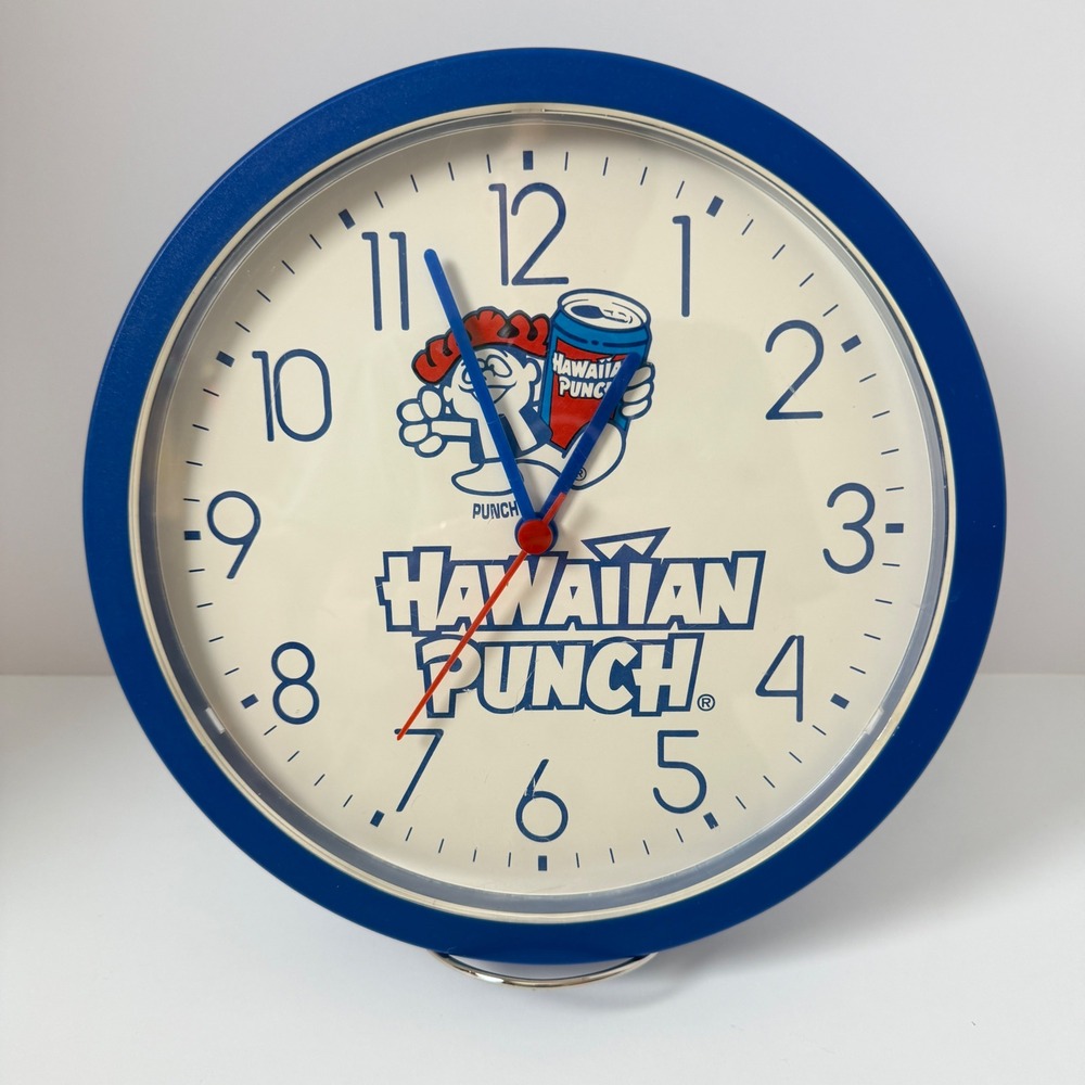 Sweda Hawaiian Punch Punchy Wall Clock Blue 10.25" Quartz Advertising Tested